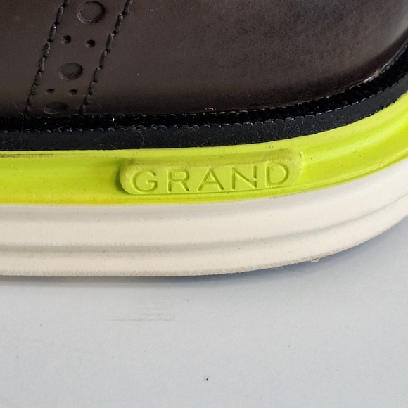 Cole Haan Oxford Original Grand Quiet Shade Lux Leather Brogue Wingtip Shoes- 8 - Picture 11 of 15